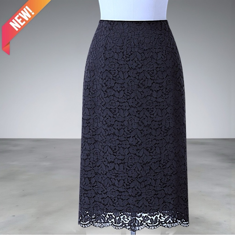 Uniqlo Black Lace Pencil Skirt